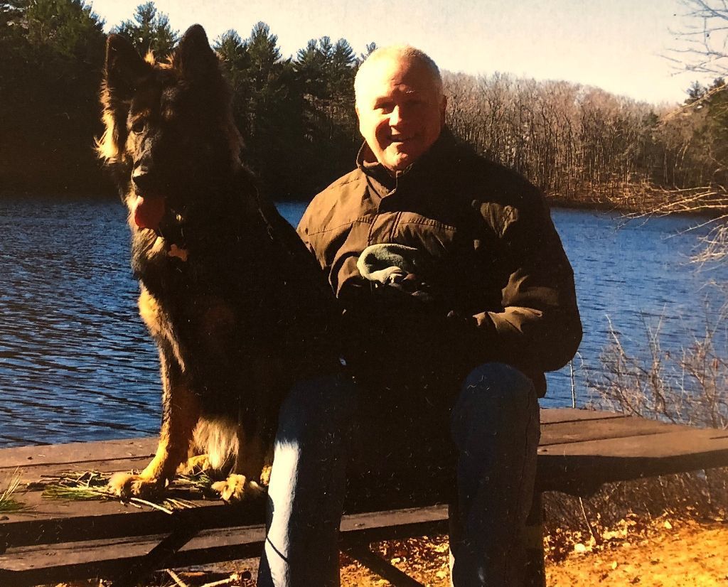 Stephen VanDalinda and his dog, Lucy